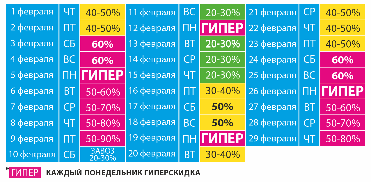 "СКИДКА ВЫХОДНОГО ДНЯ" Информацию о …